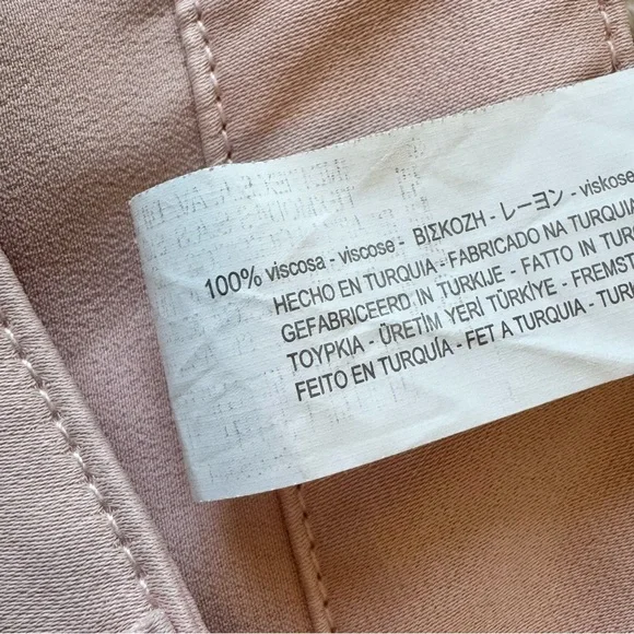 NWT Zara pink satin effect carpenter cargo pants viscose 9663/042/622 medium - Picture 10 of 10